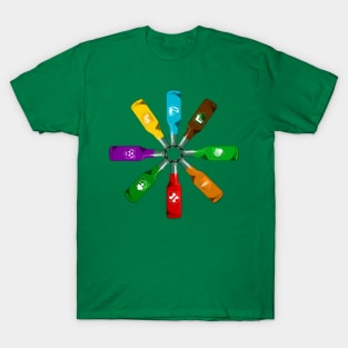 Zombie 8 Perk Pinwheel on Leaf Green T-Shirt